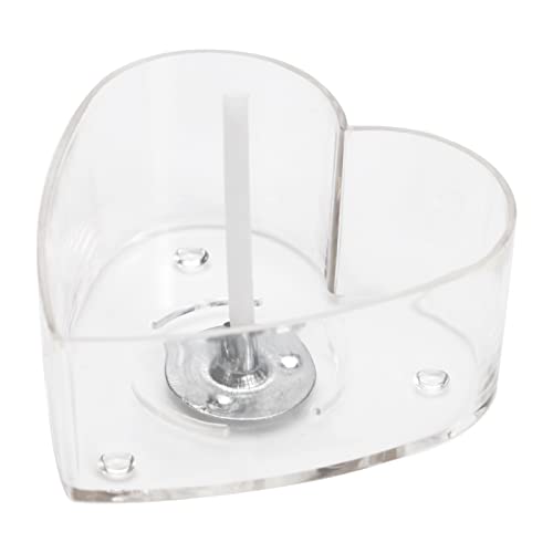 CandMak Tea Light Candle Cups 50pcs Clear Polycarbonate Plastic Empty TeaLight Mold Tin Container with 50pcs TeaLight Candle Wicks (Heart)