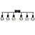 BANGANMA Black Track Lighting Fixtures Ceiling,6-Light Farmhouse Track Lighting with Metal Cage Design – Kitchen Lights Ceiling Mount for Kitchen, Living Room, Dining Room (E26 Base)