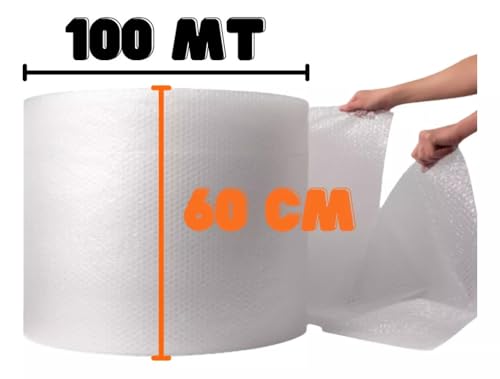 Plástico Bolha Bobina 60cm x 100m para Embalagem, Proteção contra Impactos