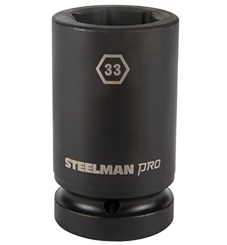 STEELMAN PRO 79292 1-Inch Drive x 33mm 6-Point Deep Impact Socket