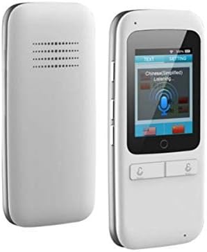 FFF SMART LIFE CONNECTED Instant Voice Language Translator Device - 41Languages Smart Two Way WiFi 2.4inch Touch Screen Portable Translation for Learning Travel Business Shopping - White (MAL-TR01WH)