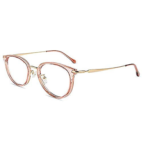 Blaulichtfilter Brille Damen Entspiegelt ohne Sehstärke für Damen Herren Große Runde Blaulifilter Computer Brille gegen Kopfschmerzen UV400 Blaulicht