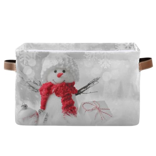senya-Christmas-Basket-Snowman-in-Winter-Foldable-Fabric-Collapsible-Storage-Bins-Organizer-Bag-for-Storage-Clothes senya Christmas Basket Snowman in Winter Foldable Fabric Collapsible Storage Bins Organizer Bag for Storage Clothes