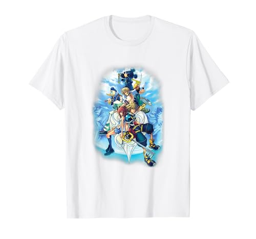 T-shirt Kingdom Hearts 2 Disney en coton motif sketch noir pour fan de gaming