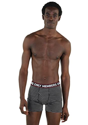Members Only Men's Cotton Spandex Ultra Soft & Breathable Boxer Briefs (Pack of 3)