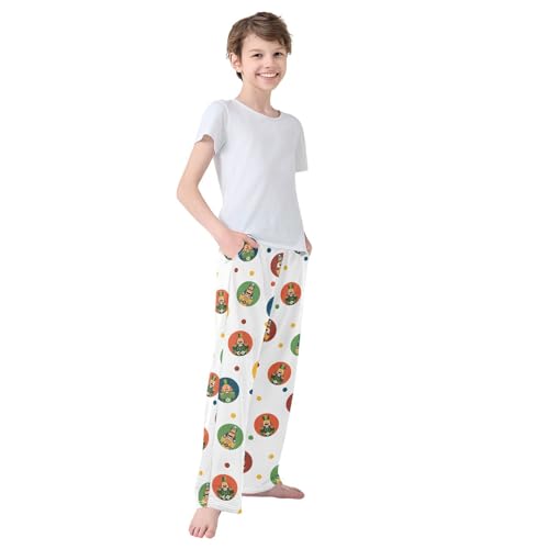 Boys' Pants Christmas Toy Dot Long Bottoms Jogger Pants Elastic Waist Trousers with Pockets S-XL4