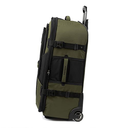 Image of Travelpro Unisex-Adult Bold Softside Expandable Rollaboard Upright Luggage (Olive /Black, 2-Piece Set (22 /28))