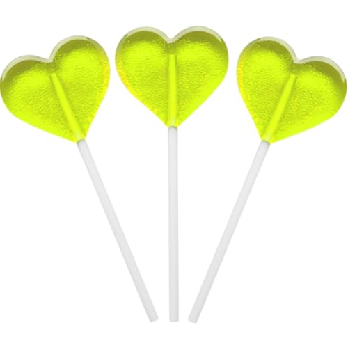 Fruidles Lollipops Mini Heart Shaped Flavored Delicious Lollipop, Individually Wrapped, 5g Lollipop (120 Lollipops, Green Apple)