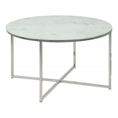 Mesa de centro Movian Rom con superficie de cristal y diseño en mármol Cover