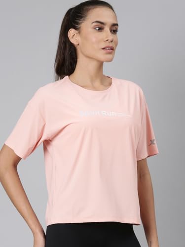 Image of XTEP Comfort Tech (Superior Comfort), Sports Elastic Tech (Superior Stretch), Regular Fit, Polyamide + Elastene, Short Sleeve, Running T-Shirt for Women
