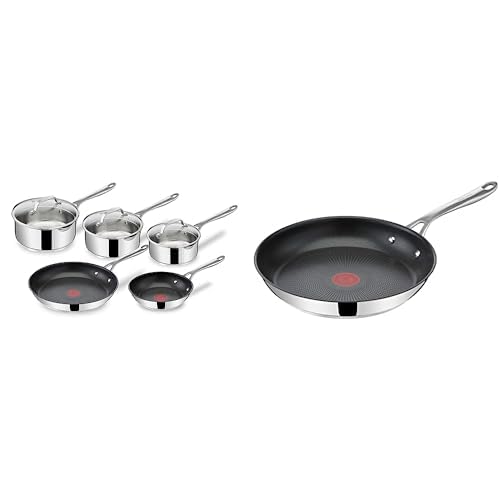 Batterie de cuisine antiadhesive Tefal Jamie Oliver 8 pcs et poele induction en acier inox