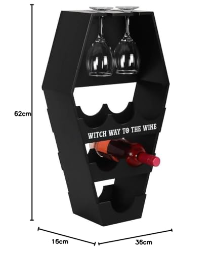 Casier à bouteilles noir Something Different en taille unique pour votre vin - 5