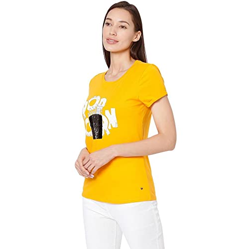 Image of Spykar Women's Printed Slim FIt T-Shirt