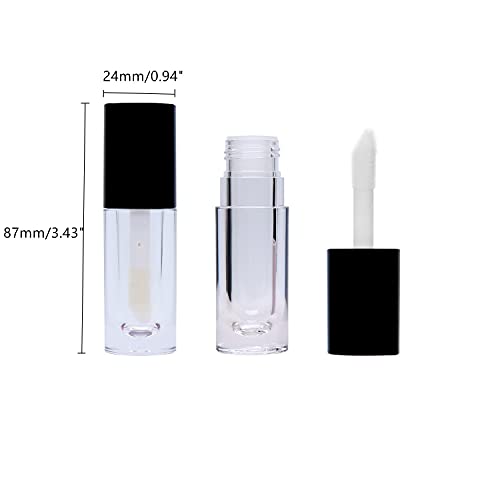 8 tubos de brilho labial com varinha vazia, 6,5 ml recarregáveis, mini frascos de batom labial, reci