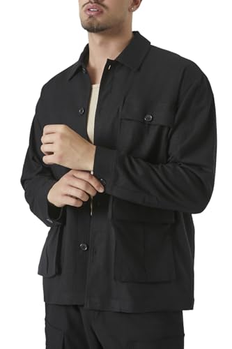 Forever 21 Men's Long-Sleeve Cargo Shacket