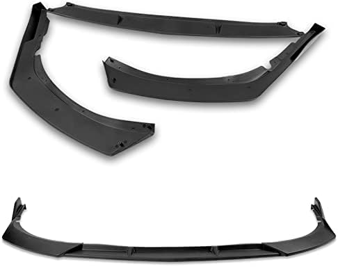 5pcs Combo Black Front Bumper Body Kit Lip + Side Skirt Extensions Diffuser Compatible with 2021-2024 Toyota Camry SE XSE 2022 2023