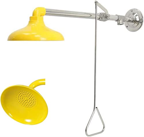 Ducha de seguridad de emergencia de montaje en pared, caudal de 75,7 l/min, estación de empapado resistente a los ácidos para laboratorios químicos, uso industrial
