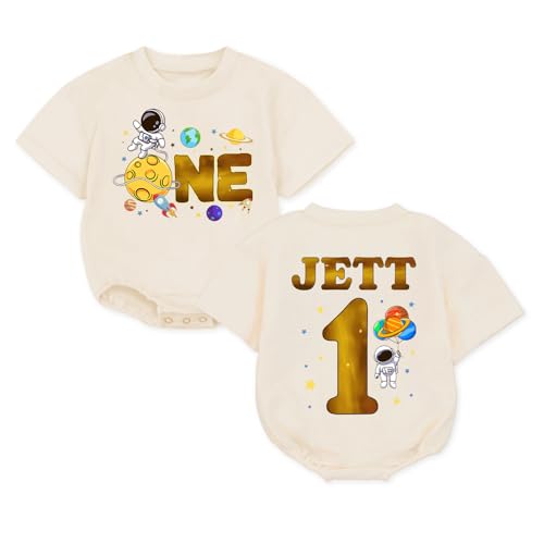 Custom Birthday Space One Boy Romper, First Trip Around The Sun Outfit Boy, First Trip Around The Sun