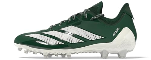 adidas Adizero Electric.1 American Football, Zapatillas de fútbol Hombre, Verde Oscuro Blanco Verde Oscuro, 46 2/3 EU