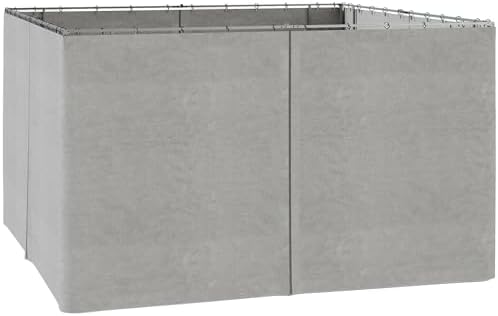 FANPAT Seitenwände Für Pop-Up Überdachung – 2 Stück, Wasserdichtes 210D Oxford-Gewebe – Für 10x10 Fuß (25,4x25,4 Cm) Pavillons – Weiß (Überdachung Nicht Enthalten)
