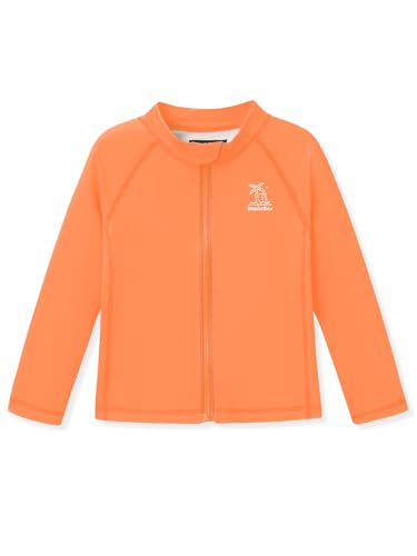 Image of BesserBay Baby Toddler Kids Rashguard Top UPF 50+ Long Sleeve Swim Shirt Zip Up Thumb Holes UV Jacket 12 Months-6 Years