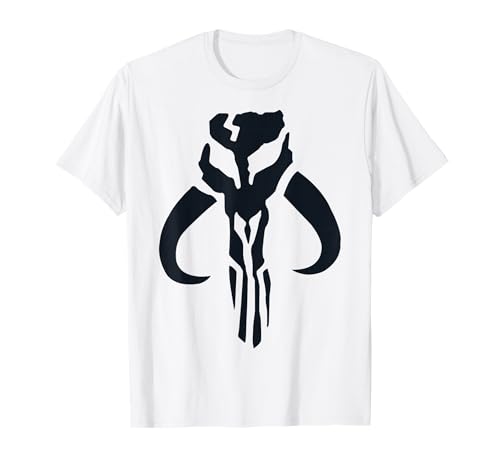 T-shirt Star Wars The Mandalorian avec symbole skull noir imprimé pour homme