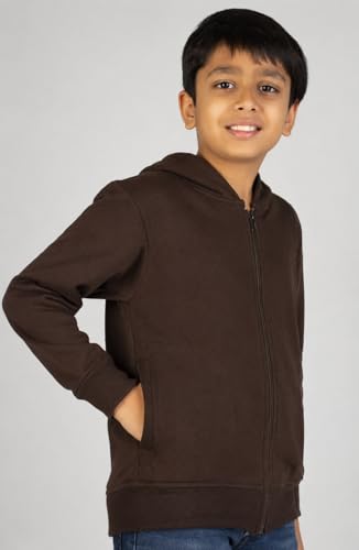 Image of ADBUCKS Unisex Fleece Cotton Zipper Sweatshirt with Hoodies for Boys and Girls