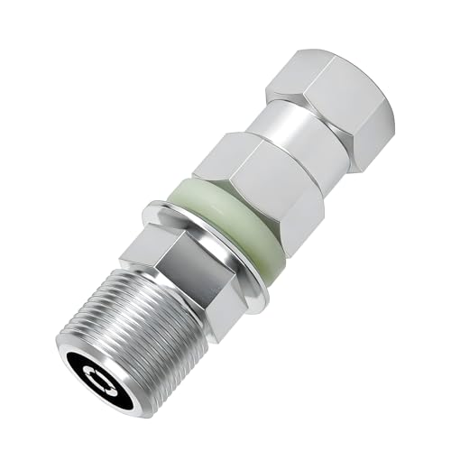 1 Pack Heavy Duty SO-239 Stub Mount Connector CB Antenna Stud Mount Adapter with 3/8 x 24 Thread Universal CB Radio Antenna Mount for 1/2 Hole Radio Antenna Adapter for Truck & Off-Road
