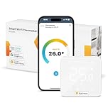 Refoss Smart Thermostat for Combi Boiler/Water Underfloor Heating, Glass Touch Panel, Schedule and Multi-room Function, Hubless, Compatible with Apple HomeKit, Alexa, Google Home