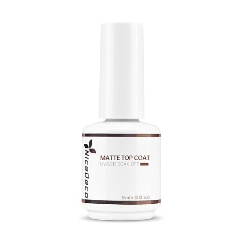 Nicedeco Top Coat Mate Semipermanentes Esmaltes Semipermanentes para Uñas Capa Superior UV LED Soak Off Uñas De Gel 15ml
