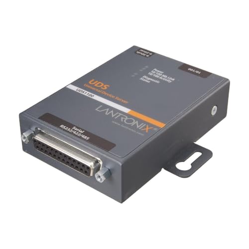 Image of Lantronix UDS1100 /UDS2100 Device Server - 1- or 2-Port Serial-to-Ethernet Device Server, RS-232 /422 /485, 10 /100 Ethernet with 15 kV ESD Protection; UDS2100 Supports PoE - UD1100001-01