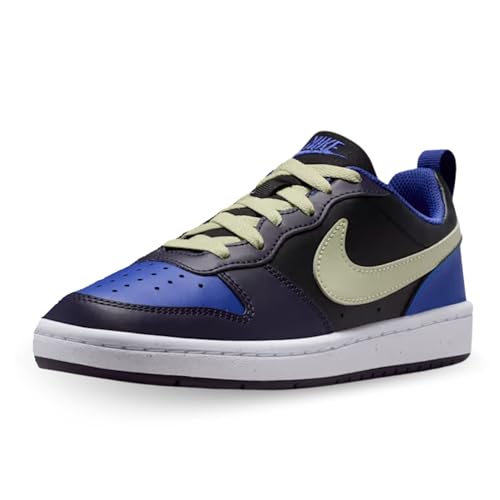 Nike Court Borough Low Recraft (GS) Chaussures de Loisirs pour Enfants Black/Olive Aura/Cave Purple/D 40