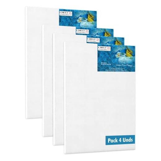 Chely Intermarket lienzos para pintar 40x50cm MOD 560 Set de 4 unds Perfil de bastidor 16mm