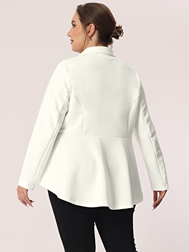 Agnes Orinda Women's Plus Size Blazer Notch Panel Work Business Casual Outfits Dressy Suit Jacket Peplum Blazers4
