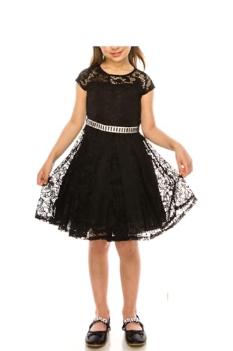 iGirlDress Little Girls Floral Lace Flower Girls Dresses Plum Size 2