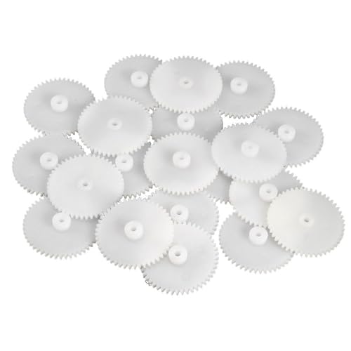 Thalawirefix 50 Uds 562A rueda de engranaje de plástico 0,5 módulo 56 dientes engranaje recto 2mm ajuste apretado agujero piñón 29mm diámetro 4,5mm espesor Husillo Piñón