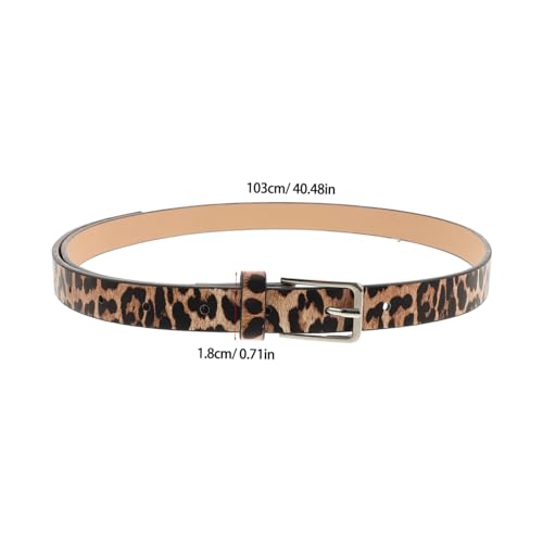 Fashionable Leopard Print Waist Belt for Women Casual Accessory for Jeans and Dresses Soft Pu Material Unique Buckle Stylish Animal Print Design2