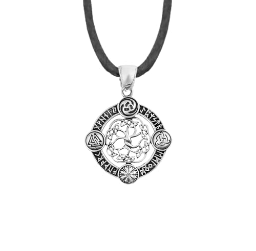 Rune celtique collier homme argent massif arbre de vie idée cadeau anniversaire unique
