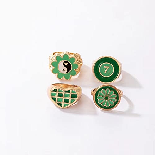 Enamelled Rings Combo for Women (Combo 3)