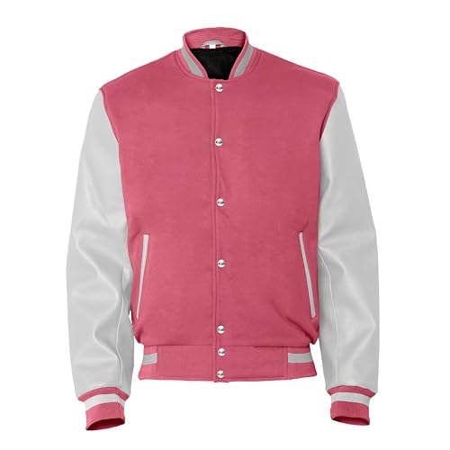 Image of Baseball Wool Letterman Varsity Faux Leather Sleeve For Men | Wool Varsity Bomber Jacket