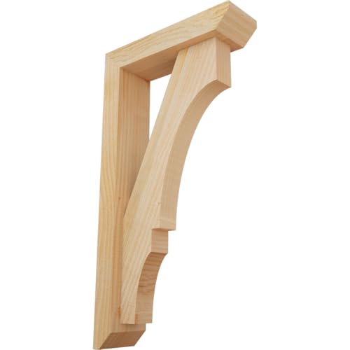 4"W x 14"D x 26"H Balboa Slat Rough Sawn Bracket w/Offset Brace, Douglas Fir