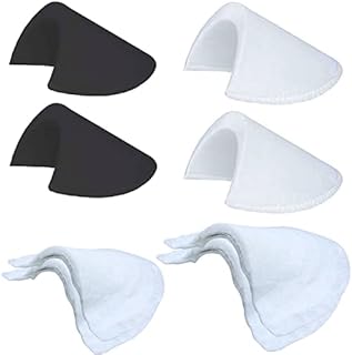 Shoulder Pads 4 Pairs, Sponge Shoulder Pads Cotton Shoulder Pad Shoulder Enhancer Sewing Foam Pad Covered Set-in Insert for Women Men Jacket Blazer Suit Coat Dress Clothes Sewing Accessories (4 Size)