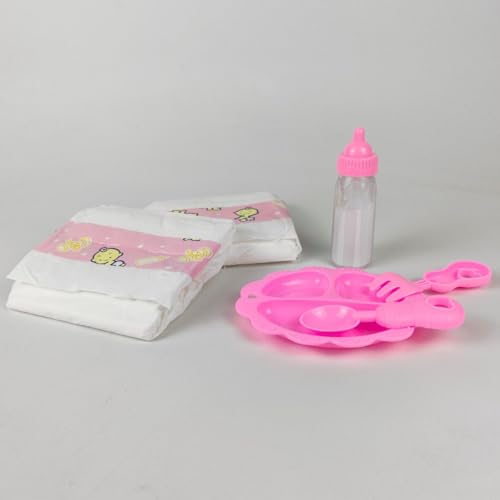 Kit Acessórios para Boneca Fraldas Mamadeira mágica talheres