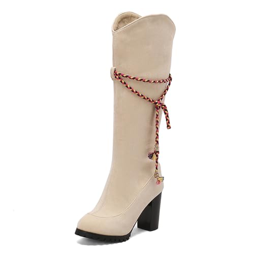 LYYSKY Women's Fashion Autumn Thick Heel High Heel High Boots .Size corresponds to the length of the sole of the foot, Refer to the size chart and product description Size US3-US17/EU33-EU50