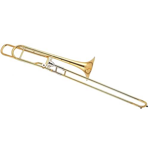 FLFL Trombone Instrument Trombone À Coulisse Ténor Laqué Or Professionnel