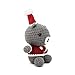 Cute Bear Wearing A Red Hat Crochet Doll Handmade Amigurumi Plush Toy VAC