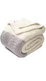 Barefoot Dreams CozyChic Cream-Dove Heathered Throw 45" x 60"
