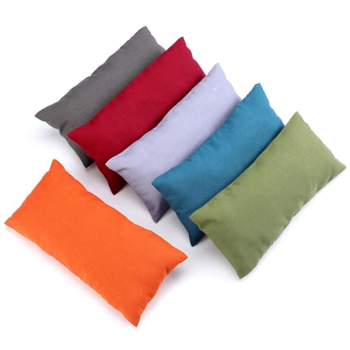 SmoothNovelty 6 Pack Washable Cotton Eye Pillow Case Removable Unscented Zippered Eye Pillow Cover 9.06 x 4.53 Inches for Yoga Relaxation Sleeping Meditation Spa Migraine Relief Massage Accessories