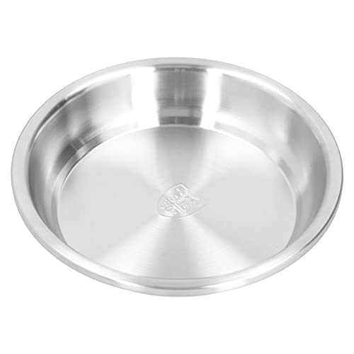 Riuulity Piatto Fondo in Acciaio Inossidabile 304 per Insalata, Piatto da Portata per Zuppa Resistente, per la Domestica (Piatto Fondo Lizi 304: 26cm)