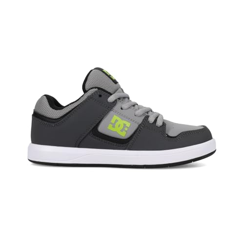 DC Sneaker Skate Shoe, DGRY/Gry/BLK, 2 US Unisex Little Kid